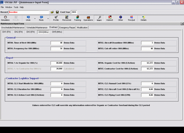 Overhauls Input Form